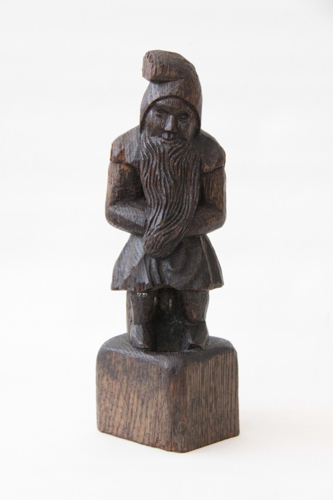 gnomeman carved oak gnome figure thomas whittaker