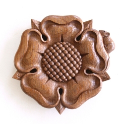 Robert ‘Mouseman’ Thompson Stan Dodds Carved Oak Tudor Rose
