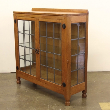 Robert ‘Mouseman’ Thompson Glazed Oak Display Cabinet