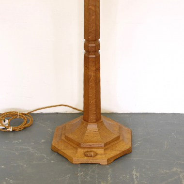 Robert Thompson ‘Mouseman’, Oak Standard Lamp