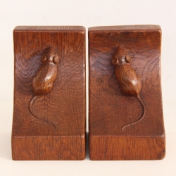 Robert Thompson ‘Mouseman’ Vintage Oak Bookends