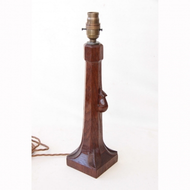 Robert Thompson ‘Mouseman’ Early Oak 12” Table Lamp
