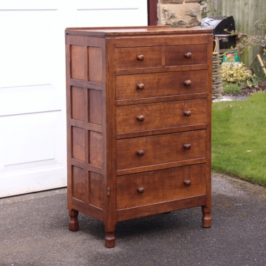 Robert ‘Mouseman’ Thompson Early Oak Chest of Drawers