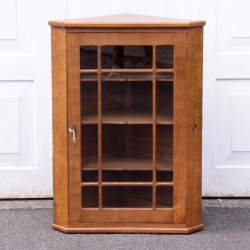 Alan ‘Acornman’ Grainger Glazed Oak Corner Cabinet