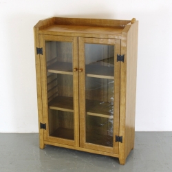 ‘Rabbitman’ Peter Heap, Glazed Oak Bookcase