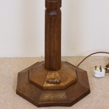 Robert ‘Mouseman’ Thompson Early Oak Standard Lamp