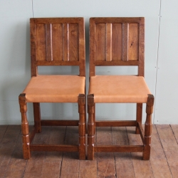 Sid Pollard Pair of Oak Side / Dining Chairs