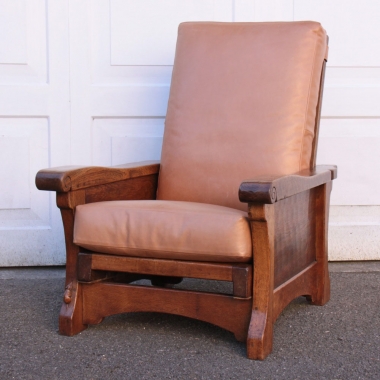 Robert Thompson ‘Mouseman’ Rare Early Oak Reclining Reading Chair