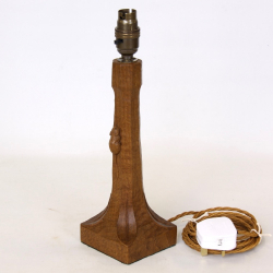 ‘Mouseman’ Robert Thompson, 10” Oak Table Lamp