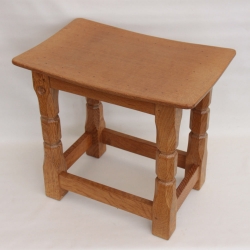 Malcolm Pipes ‘Foxman’ Oak  Dished Top Stool