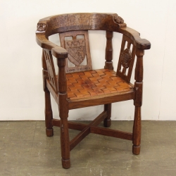 Robert ‘Mouseman’ Thompson Early Oak Monks Chair, ex Horlicks Collection