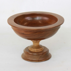 David Linley, 6” Walnut Pedestal Bowl
