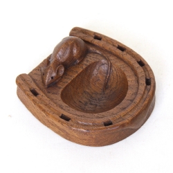 Robert ‘Mouseman’ Thompson Early Oak Horseshoe Pin Dish