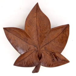 Martin ‘Lizardman’ Dutton Oak Carved Leaf Dish