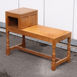 ‘Oakleafman’ Fred Suffield, Oak Side Table / Seat