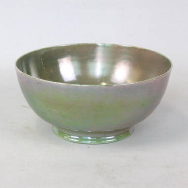 William Moorcroft, 9” Apple Green Lustre Bowl for Liberty and Co