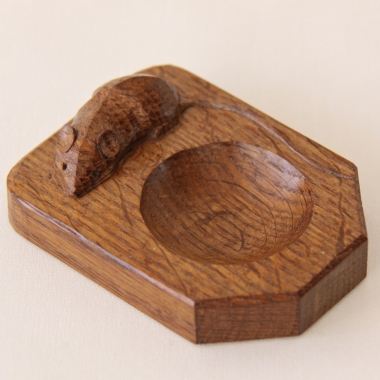 Robert ‘Mouseman’ Thompson, Adzed Oak Pin Dish
