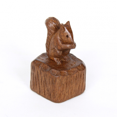 Wilf ‘Squirrelman’ Hutchinson, Oak Carved Squirrel