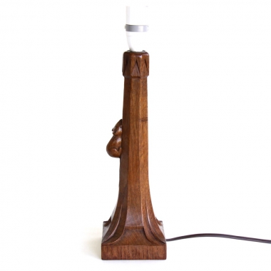Robert ‘Mouseman’ Thompson 12” Early Oak Table Lamp
