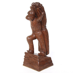 Thomas Whittaker ‘Gnomeman’ Oak Carved Figure ‘The Wood Carrier’