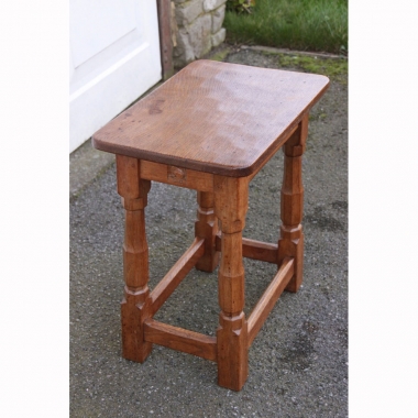 Wilf Hutchinson ‘Squirrelman’ Oak Early 18 1/2” Stool or Occasional Table