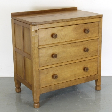 ‘Foxman’ Malcolm Pipes, Adzed Oak Chest of Drawers