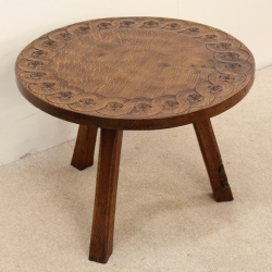 Thomas ‘Gnomeman’ Whittaker Circular Oak Coffee Table