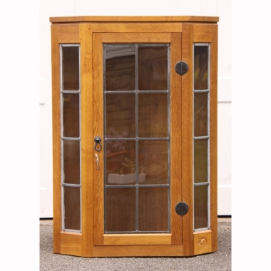 Robert ‘Mouseman’ Thompson Glazed Corner Cabinet