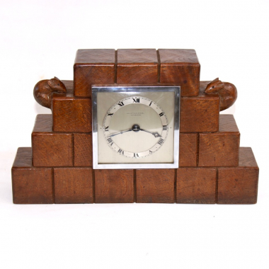 Robert ‘Mouseman’ Thompson, Early Oak Mantel Clock