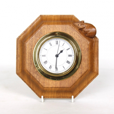 Robert Thompson ‘Mouseman’ Oak Quartz Wall Clock