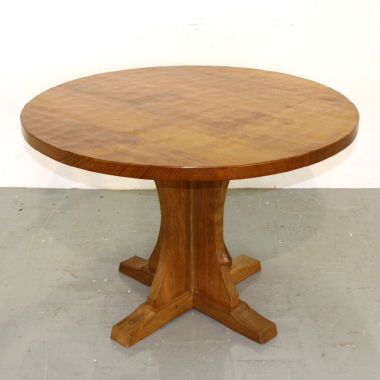 Robert Thompson ‘Mouseman’, Oak 3’6” Circular Dining Table