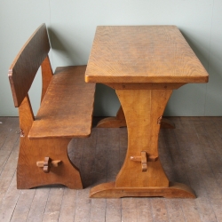 Thomas ‘Gnomeman’ Whittaker Oak Table &amp; Bench