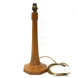 Wilf ‘Squirrelman’ Hutchinson 15” Oak table Lamp