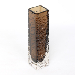 Whitefriars, Cinnamon 6 3/4” Textured Nail Head Vase, 9683