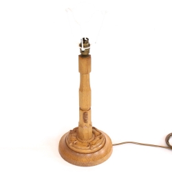 Colin ‘Beaverman’ Almack Oak Table Lamp