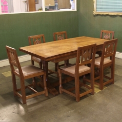 Albert ‘Eagleman’ Jeffray Oak Extending Table and 6 Chairs