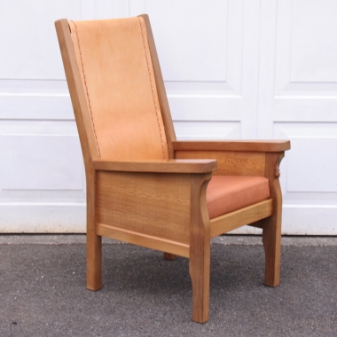 Robert ‘Mouseman’ Thompson Oak Smoking Chair