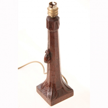 Robert ‘Mouseman’ Thompson, Oak Early 12” Table Lamp