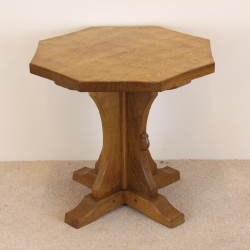 Robert ‘Mouseman’ Thompson Oak Octagonal Coffee Table