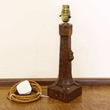 Robert ‘Mouseman’ Thompson  10 1/4&quot; Oak Table Lamp