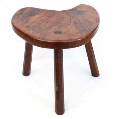 Robert ‘Mouseman’ Thompson 1930s Large Stool / Occasional Table
