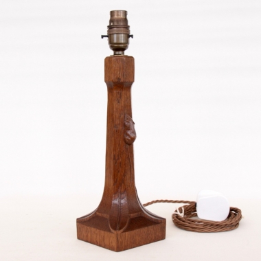 Robert ‘Mouseman’ Thompson  10” Oak Table Lamp