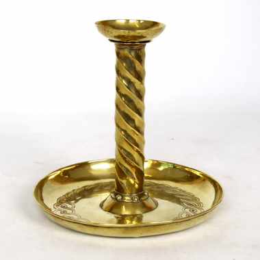 K.S.I.A. Arts and Crafts Brass Candlestick