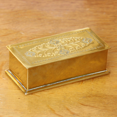 K.S.I.A. Arts and Crafts Brass Trinket Box