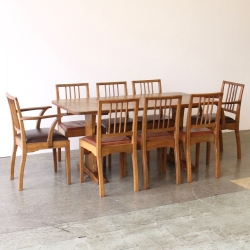 Acornman Alan Grainger Acorn Industries Oak Ding Table and 8 Chair Set