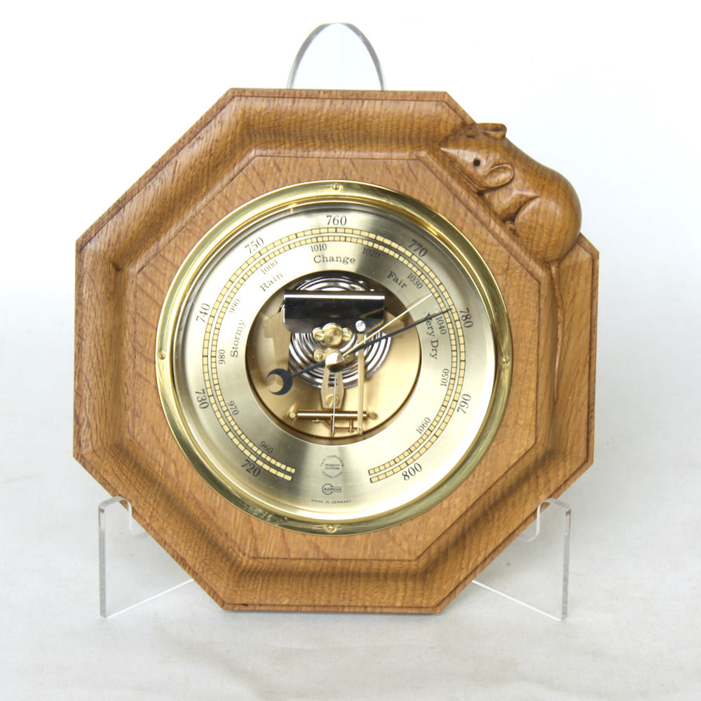robert mouseman thompson oak barometer