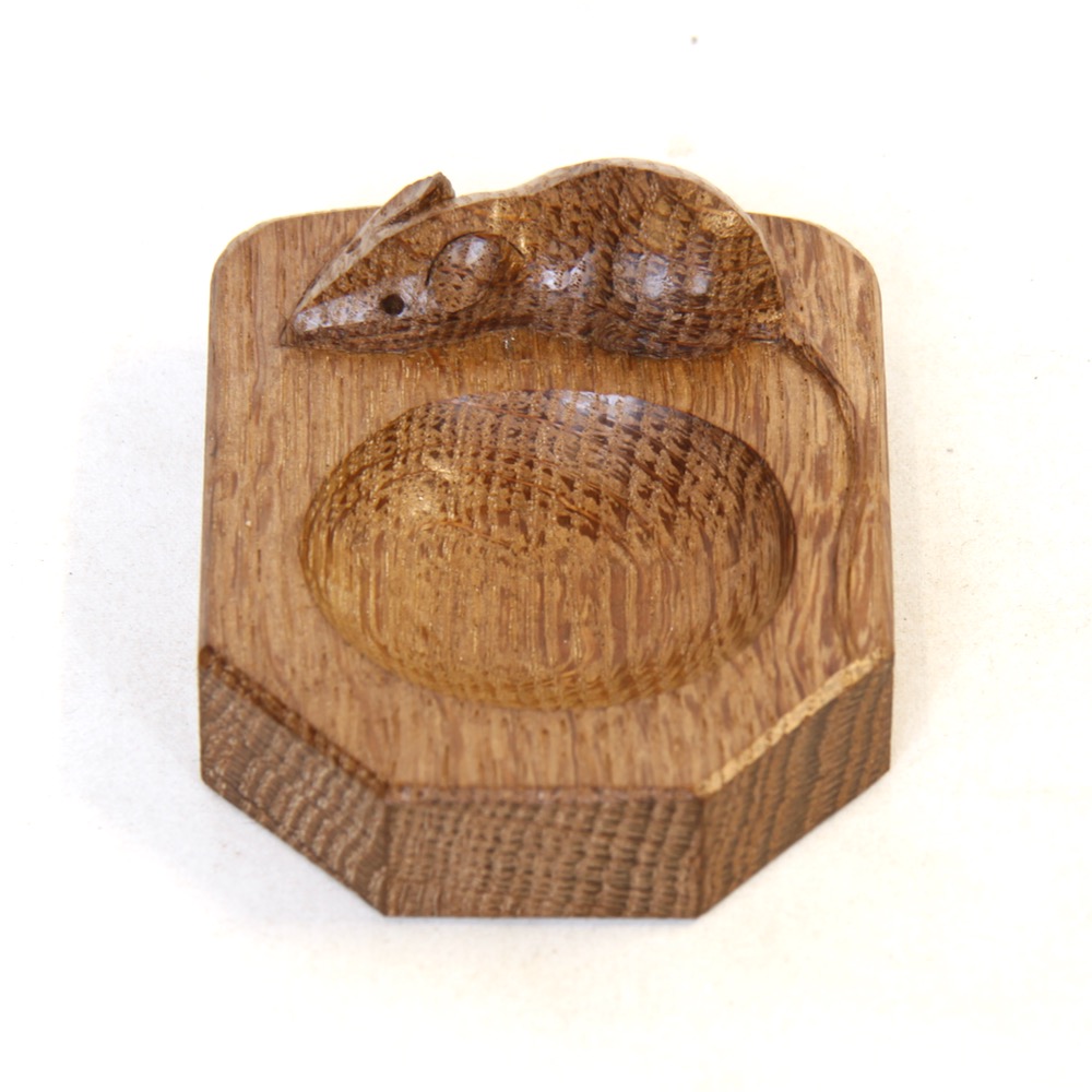 robert mouseman thompson oak pin tray