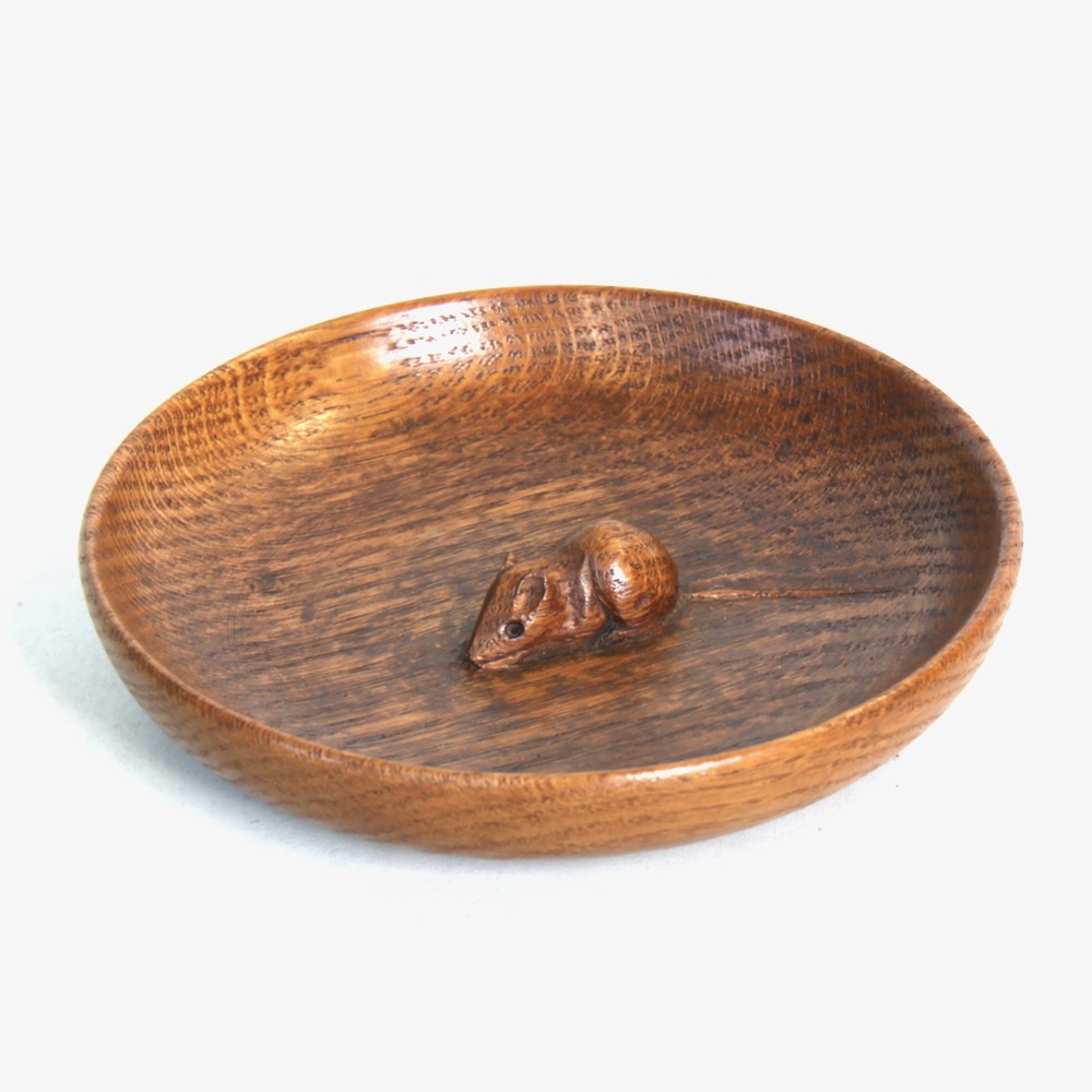 robert mouseman thompson oak dished bowl